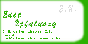 edit ujfalussy business card